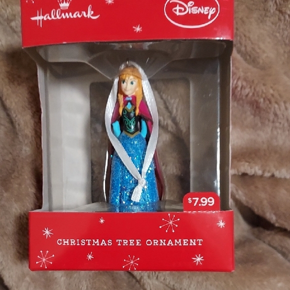 Disney Other - Anna from Frozen Disney Hallmark Blue and Pink Ornament